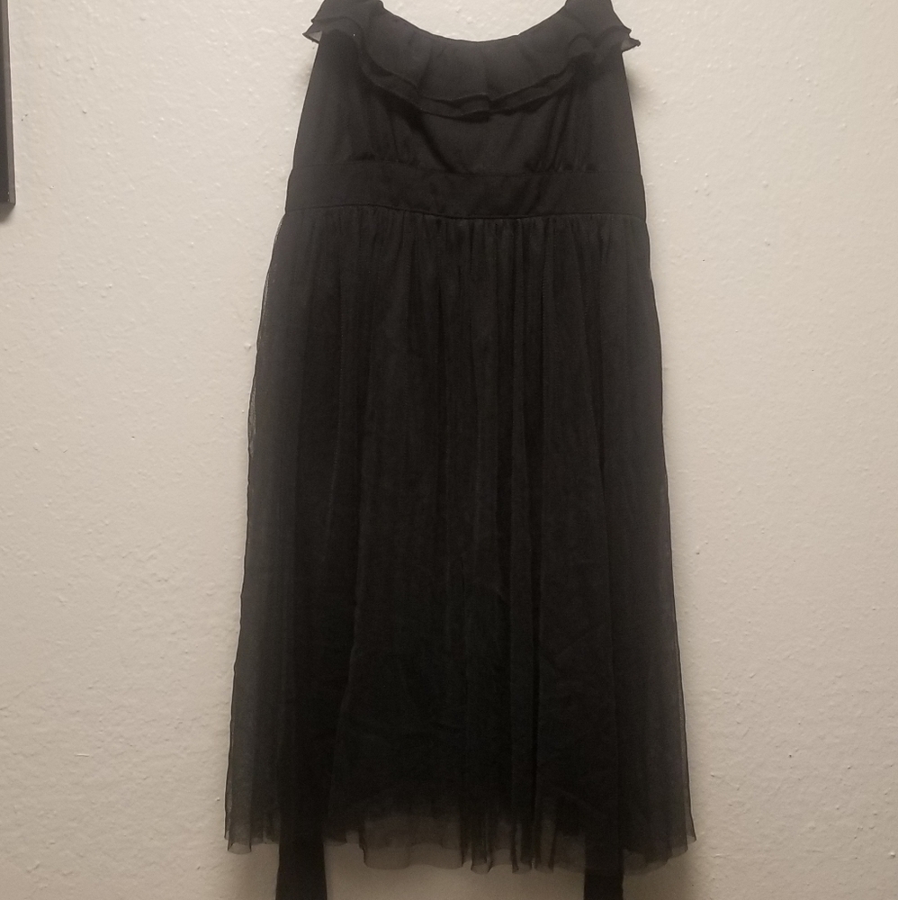 Black flowy holiday LBD